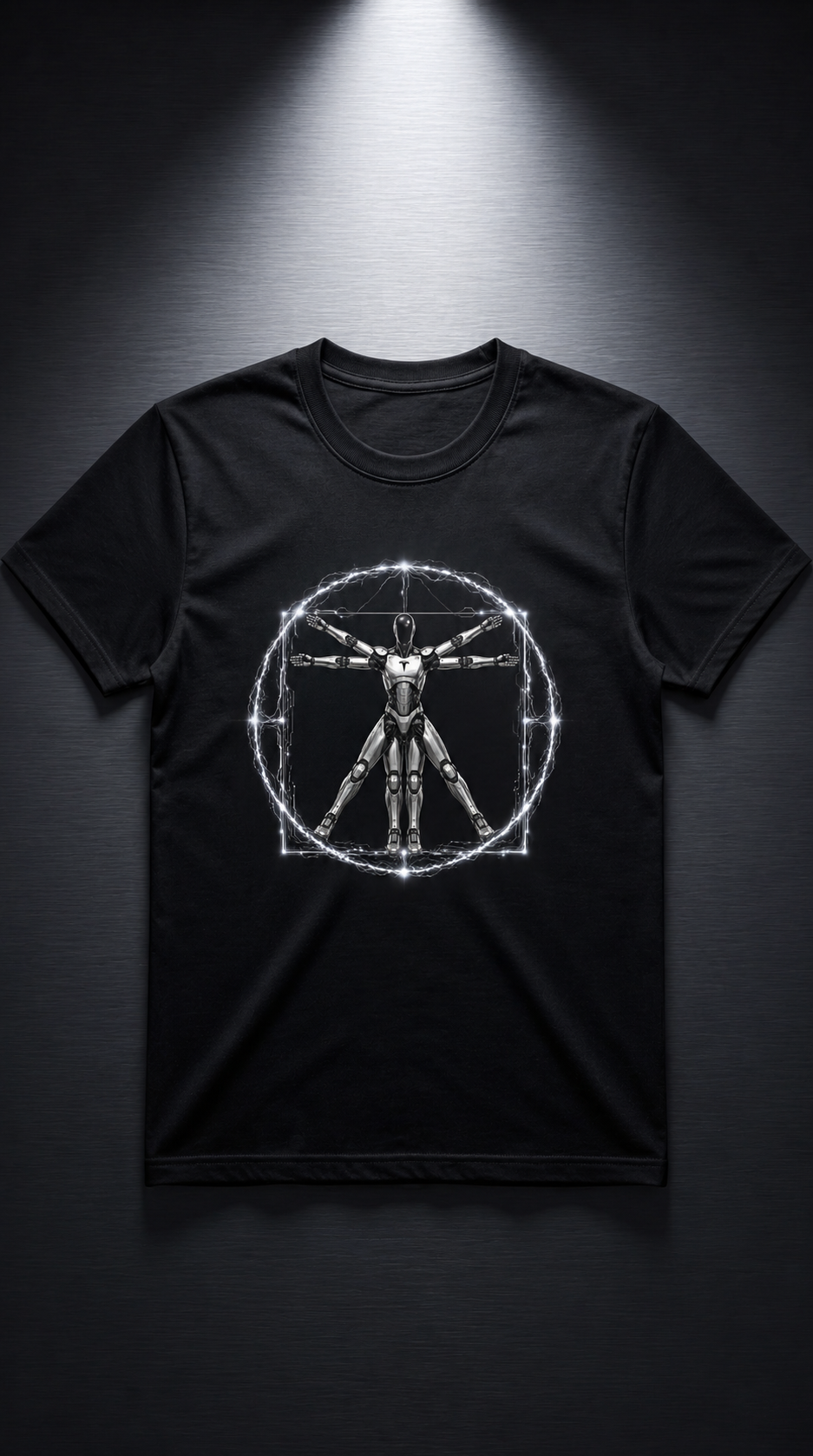"CyberTruvian" Robot Graphic T-Shirt
