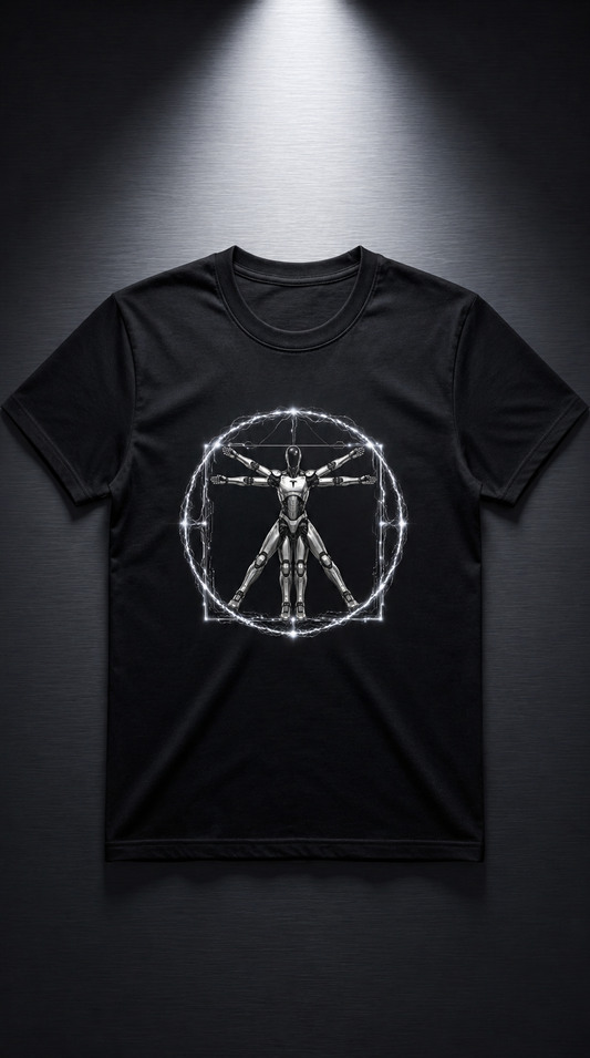 "CyberTruvian" Robot Graphic T-Shirt