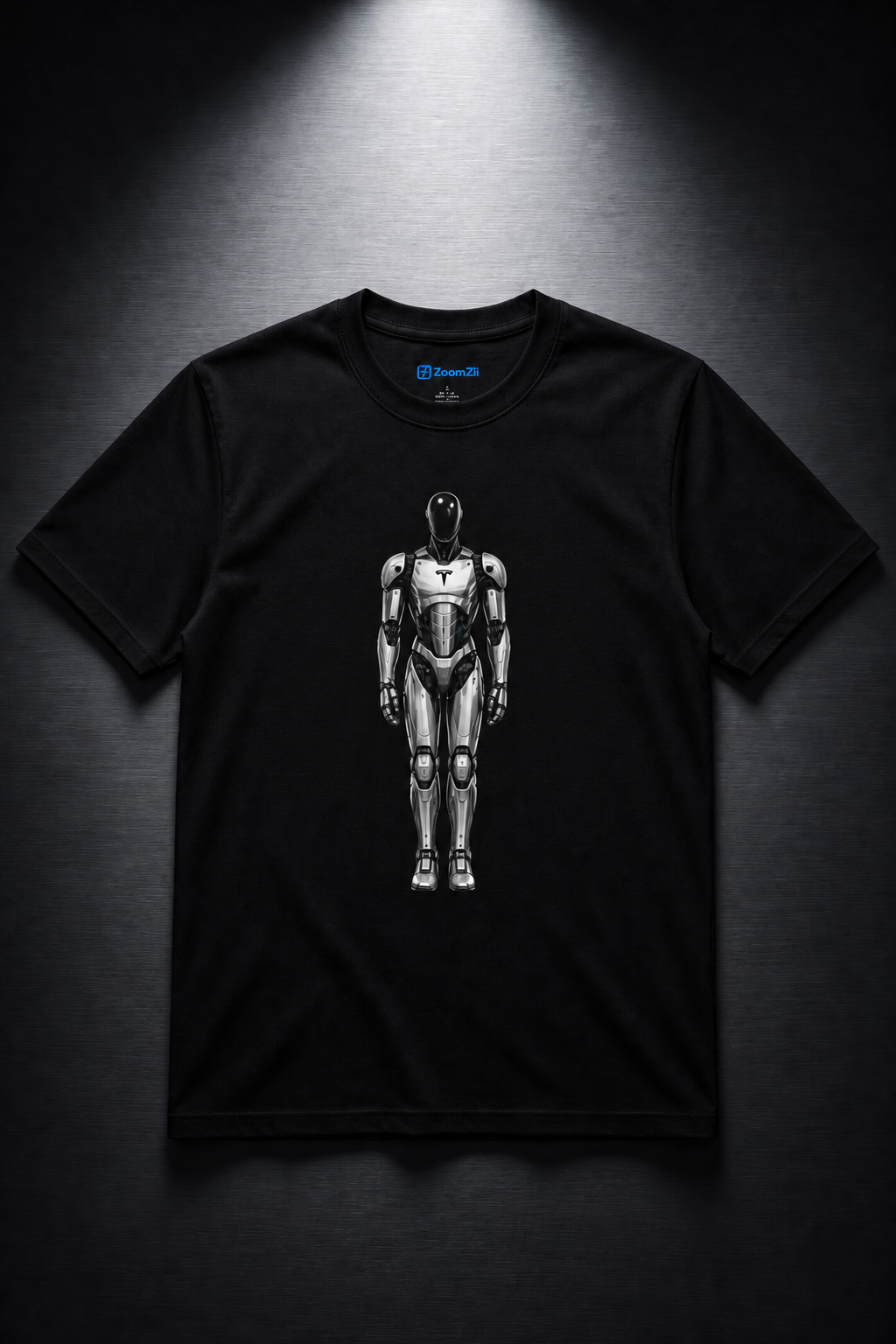 "Attention" Robot Graphic T-Shirt