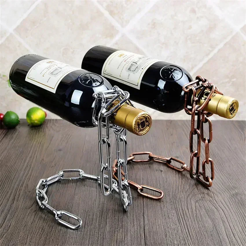 The Magical Suspension Chain Wine Rack!