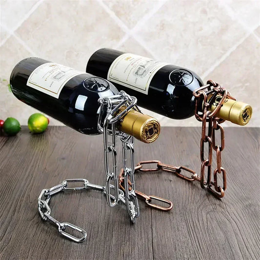 The Magical Suspension Chain Wine Rack!